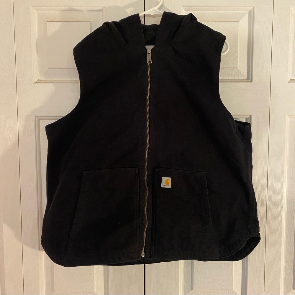 Carhartt WOMEN'S WASHED DUCK HOODED INSULATED VEST size  XXL